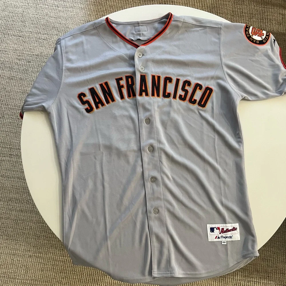 Majestic Gray San Francisco Jersey - Picture 3 of 6